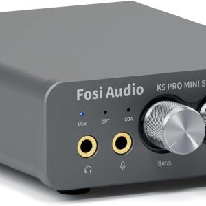 Fosi Audio K5 Pro Gaming DAC Headphone Amplifier Mini Hi-Fi Stereo Digital-to-Analog Audio Converter USB Type C/Optical/Coaxial to RCA/3.5MM AUX for PS5/PC/MAC/Computer
