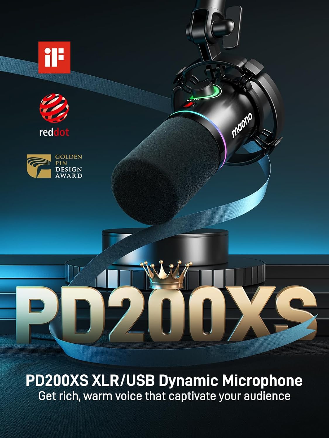 MAONO Gaming Streaming Equipment Bundle: Audio Interface Mixer and XLR Dynamic Mic RGB Noise Reduction Live Streaming Podcasting MaonoCaster PD200XS&G1 NEO - Image 2