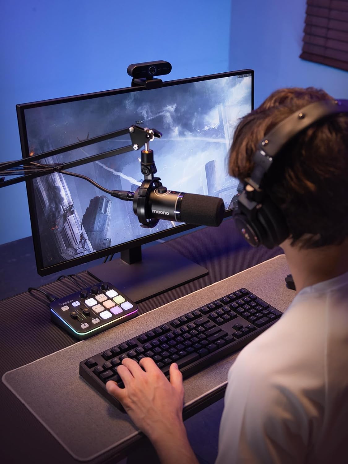 MAONO Gaming Streaming Equipment Bundle: Audio Interface Mixer and XLR Dynamic Mic RGB Noise Reduction Live Streaming Podcasting MaonoCaster PD200XS&G1 NEO - Image 8